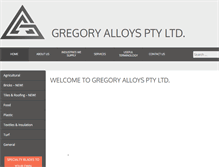 Tablet Screenshot of gregoryalloys.com